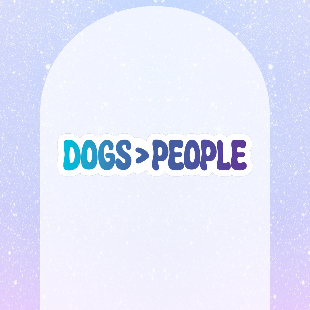 Dogs > People Sticker