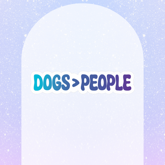 Dogs > People Sticker