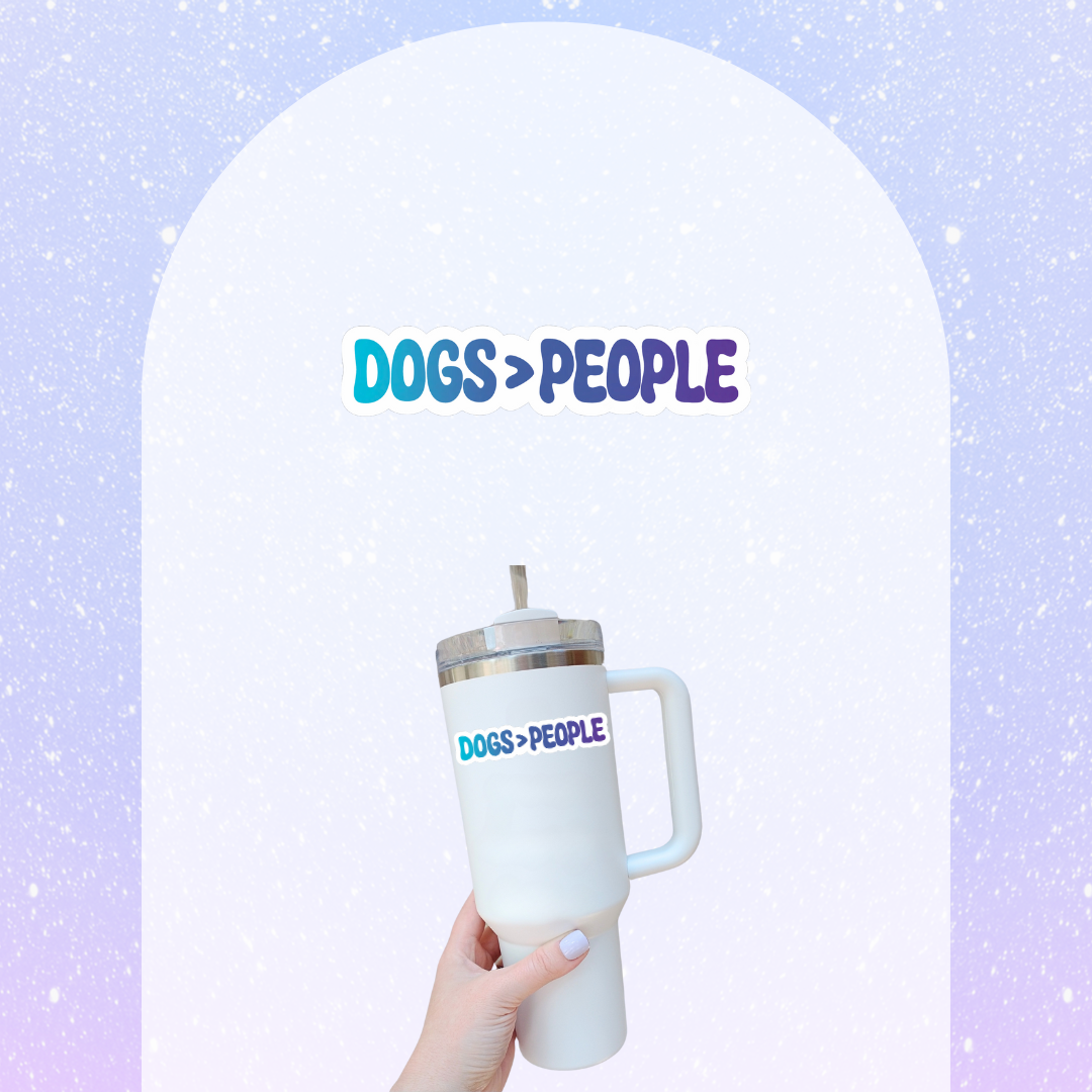 Dogs > People Sticker