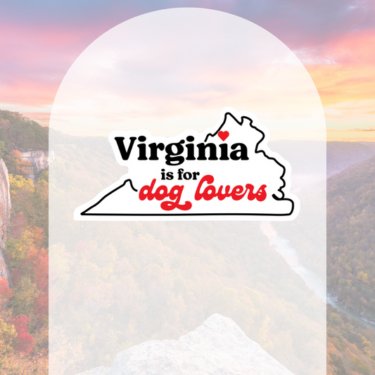 Virginia is for Dog Lovers Sticker