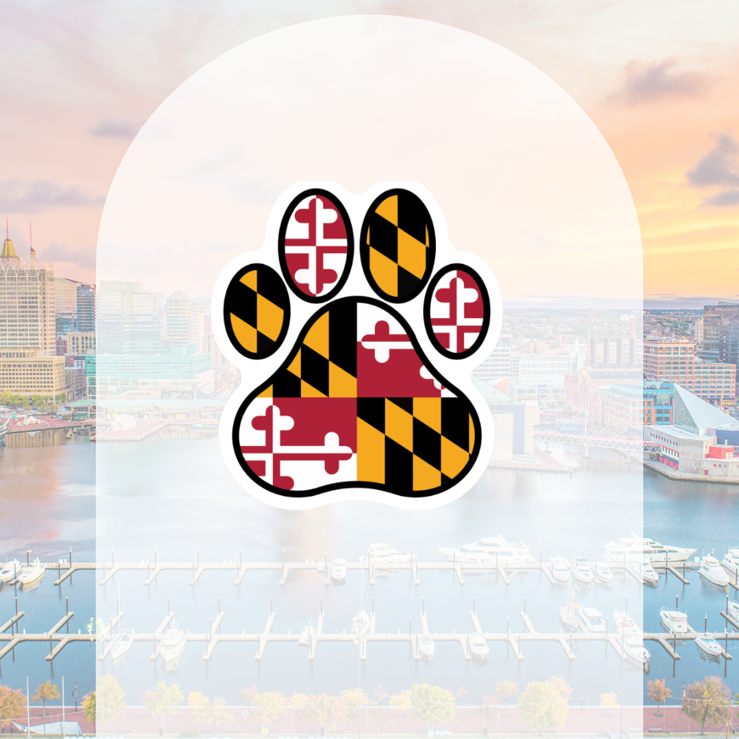 Maryland Paw Sticker